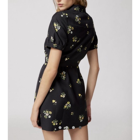 NWT UO Carla Collared Floral Mini Dress - Picture 3 of 5